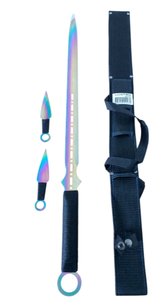 Kit com 3 Facas para Pesca e Caça com Bainha Luatek SLK-K82