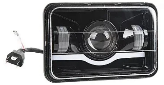 Farol Auxiliar Quadrado 3 LEDs 55W com Kit de Fixação Lelong LE-6727