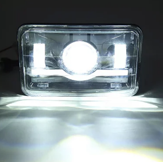 Farol Auxiliar Quadrado 3 LEDs 55W com Kit de Fixação Lelong LE-6727