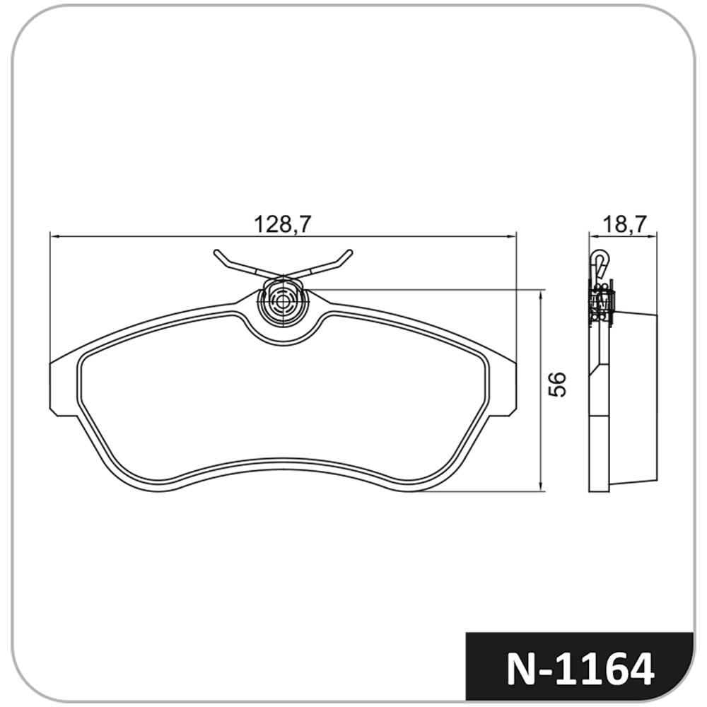 Pastilha de Freio Cobreq N-1164 Citroen C3 Picasso/C3/C2