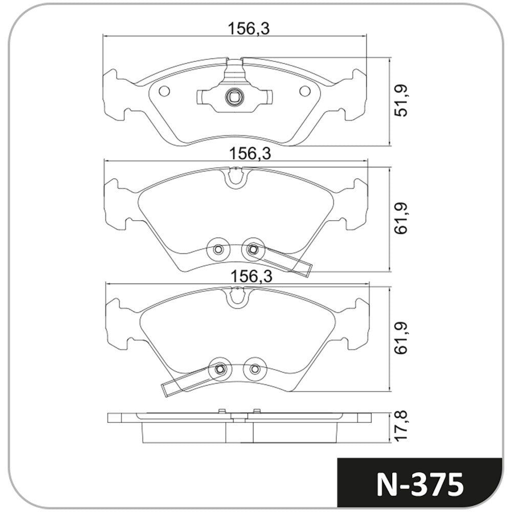 Pastilha de Freio Cobreq N-375 GM Zafira/Meriva