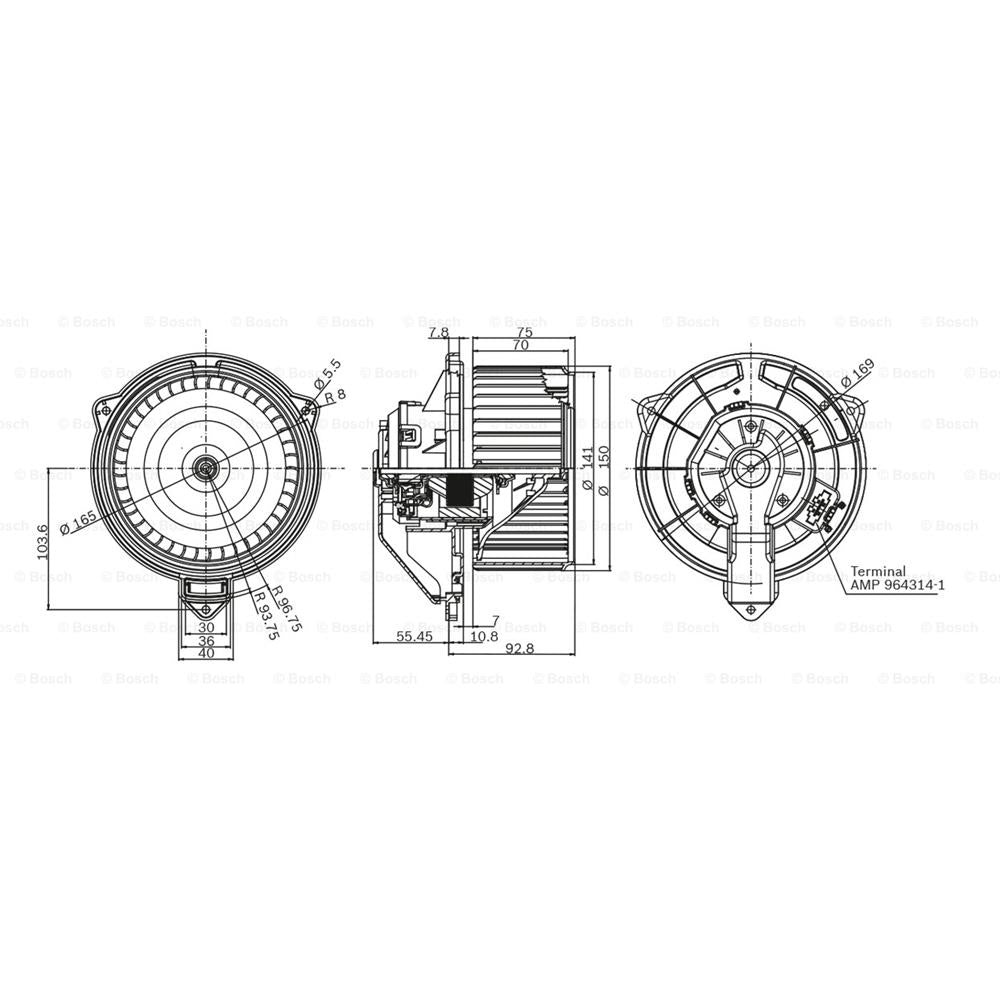 Motor Corrente Continua Bosch F006B10310 VW Saveiro/Fox/Gol/Voyage/Crossfox/Spacefox