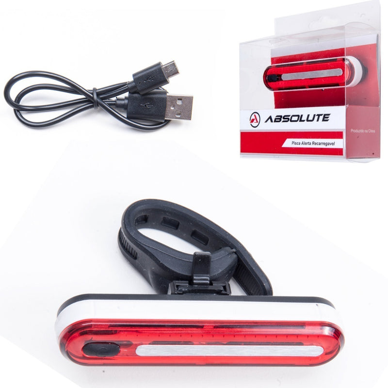 Lanterna Pisca Led Traseiro Bike Absolute Jy-6085t Usb Rec.