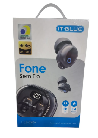 Fone de Ouvido Bluetooth 5.4 Sem Fio IT-Blue LE-2454