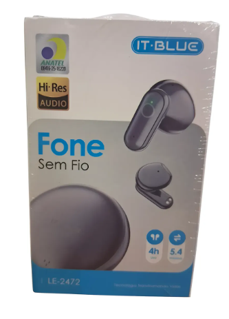 Fone de Ouvido Bluetooth 5.4 Sem Fio IT-Blue LE-2472