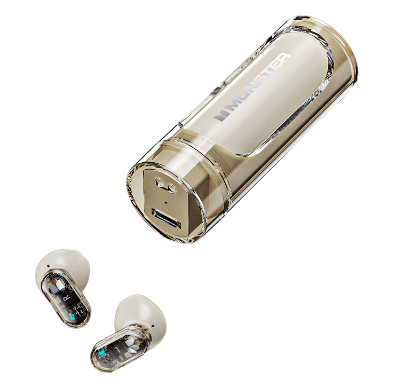 Fone de Ouvido Bluetooth 5.4 Sem Fio com Estojo de Carregamento USB-C Monster XKT13