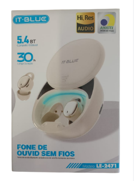 Fone de Ouvido Bluetooth Sem Fio 5.4 com Case de Carregamento IT-Blue LE-2471