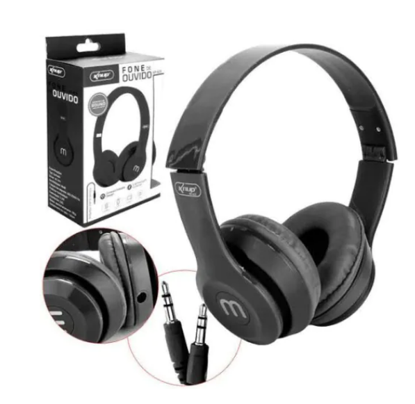 Fone de Ouvido Headphone Fechado com Plug P2 3,5mm Knup KP-429