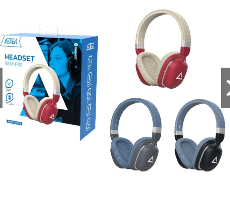 Fone de Ouvido Headset Bluetooth 6.0 Sem Fio Aitek AHS-F6005