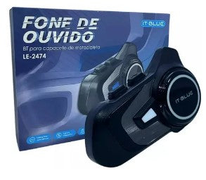 Fone de Ouvido Intercomunicador Bluetooth para Moto IT-Blue LE-2474