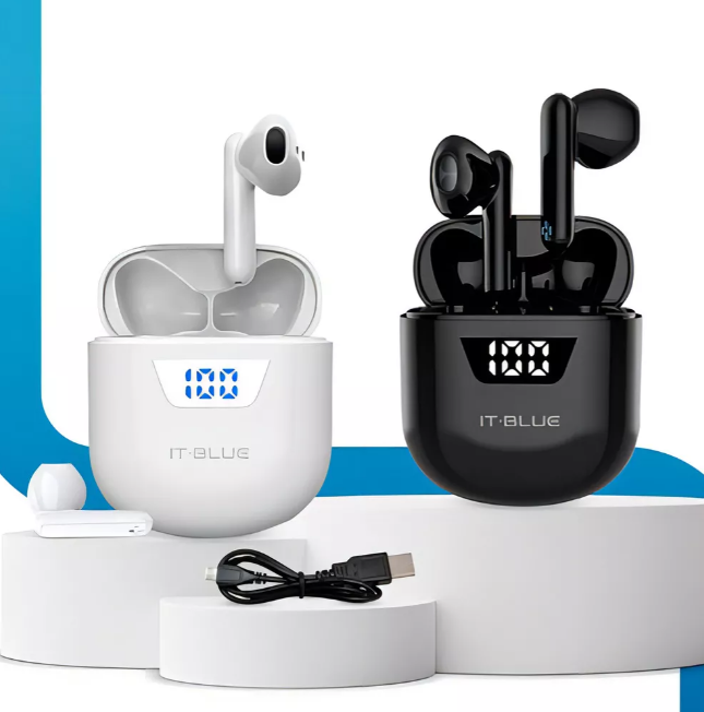 Fone de Ouvido TWS Bluetooth 5.3 Sem Fio Com Controle Por Toque IT-Blue LE-2407