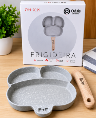 Frigideira Antiaderente com 3 Divisórias Oasis OIH-2029