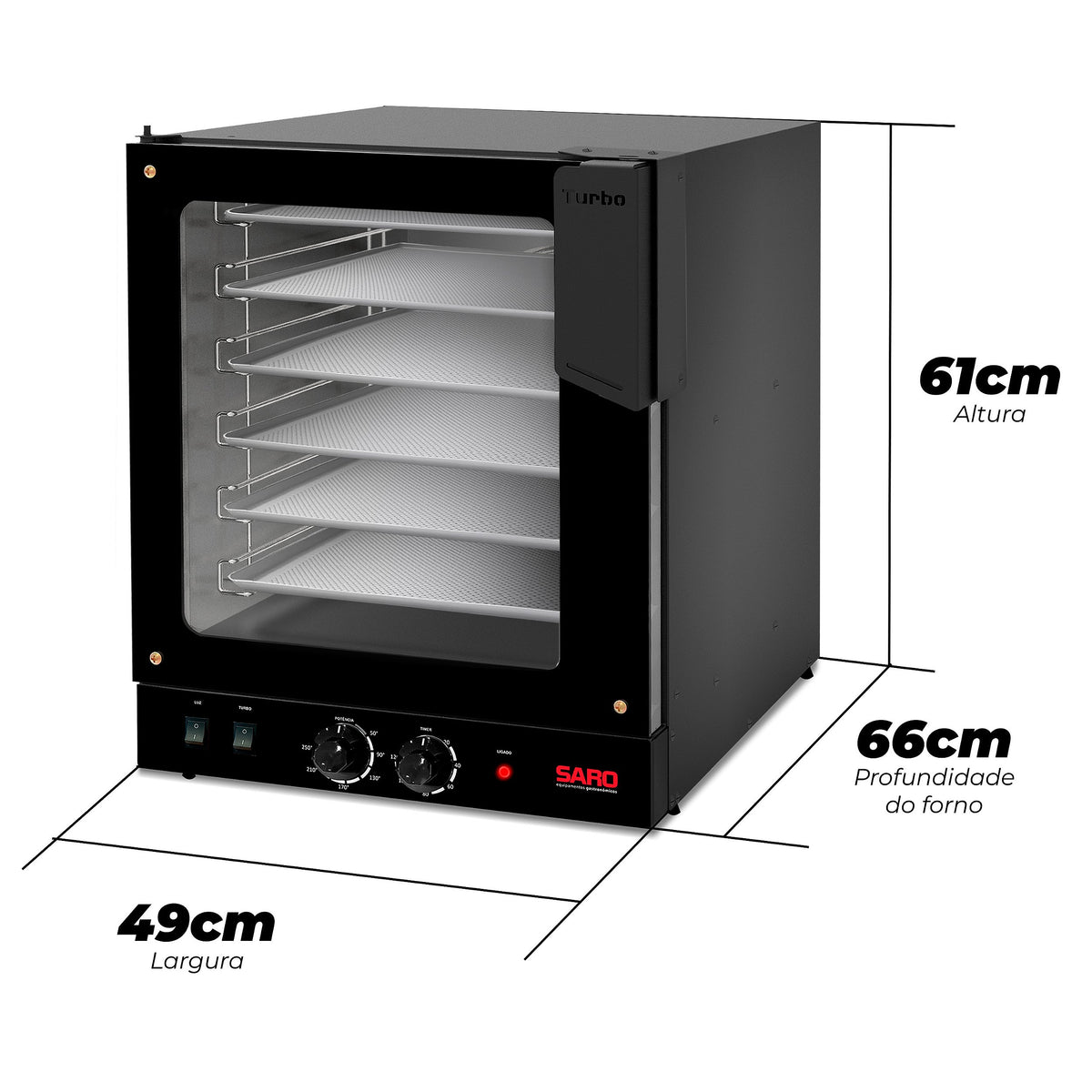 Forno Turbo Elétrico Saro FT6 6 Esteiras