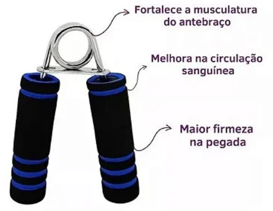 Handgrip para Exercícios das Mãos e Antebraço com Espuma (Par) MBFit MB57118