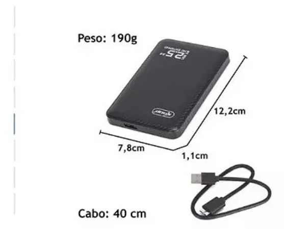 HD Externo Portátil 2.5 Polegadas 250GB USB 3.0 Knup KP-HD808