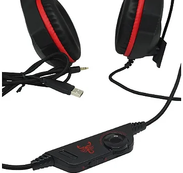 Headset Gamer RGB Com Microfone Para PC e PS4 Infokit GH-X1000