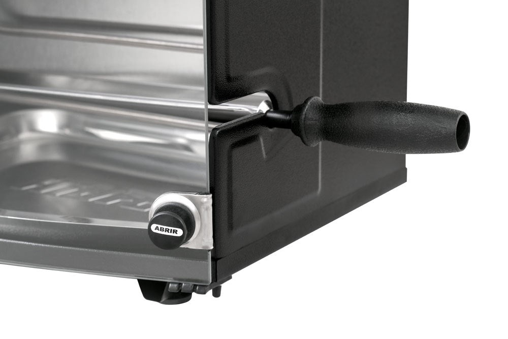 Churrasqueira Elétrica Hidro Nativa 5 Espetos Giratórios 220V Preta