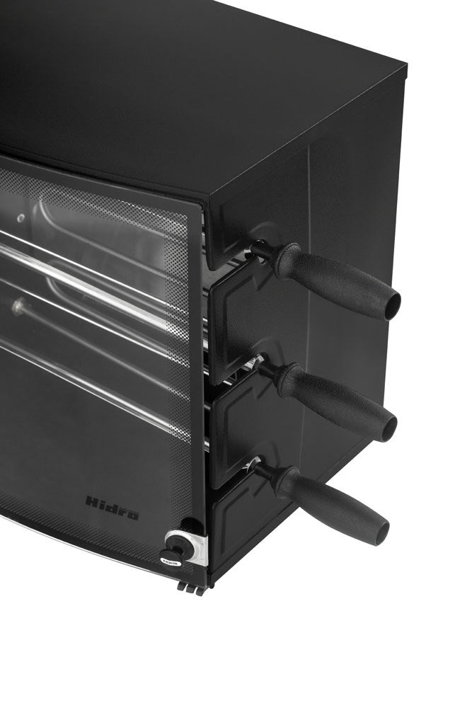 Churrasqueira Elétrica Hidro Nativa 3 Espetos Giratórios 220V Preta