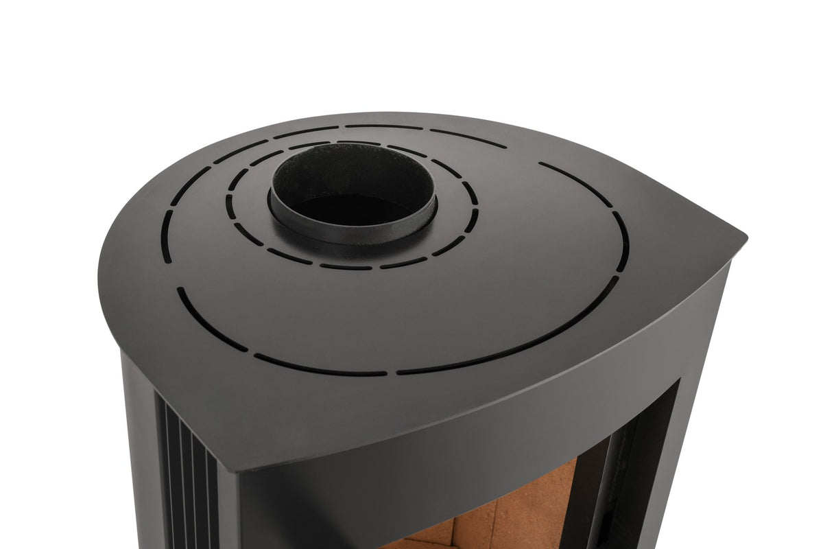 Calefator a Lenha Hidro Calidum Dupla Combustão Vidro Schott Aquece até 340 m³