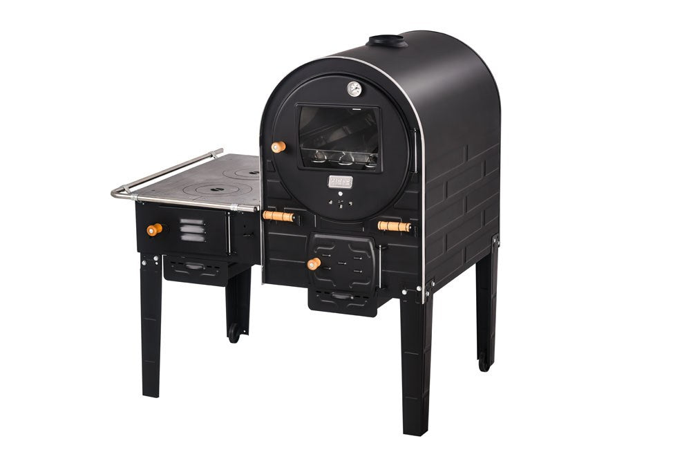 Forno a Lenha com Fogão Hidro 2x1 138 Litros Inox 430