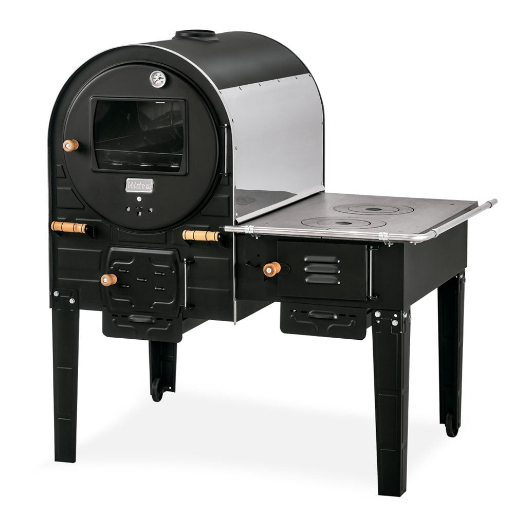 Forno a Lenha com Fogão Hidro 2x1 138 Litros Inox 430