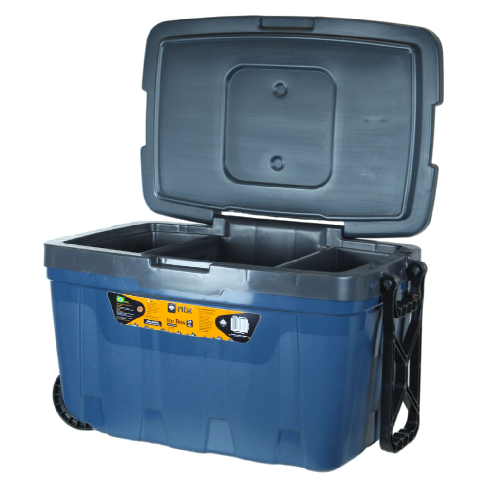 Caixa Termica Ice Box Cooler 54L Com Rodinhas E Porta Latas
