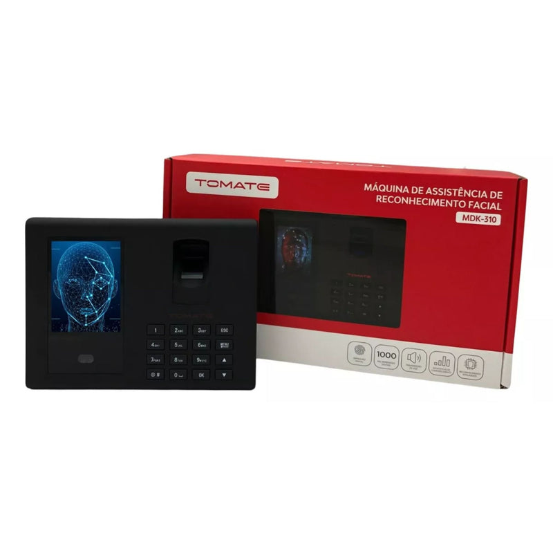 Relógio De Ponto Com Biometria E Reconhecimento Facial Tomate MDK-310