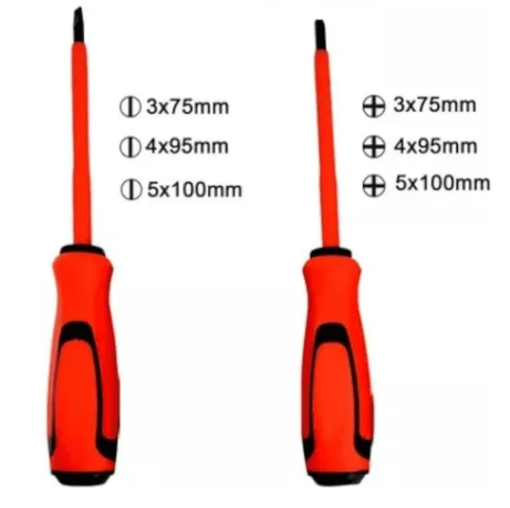 Kit de Chaves Isoladas para Eletricista NR10 com 6 Peças Bomder BOM-3110