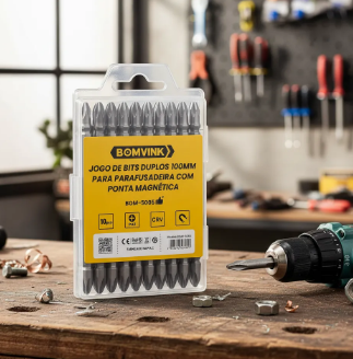 Kit de Bits Duplos 10mm para Parafusadeira 10 Peças Bomvink BOM-5005