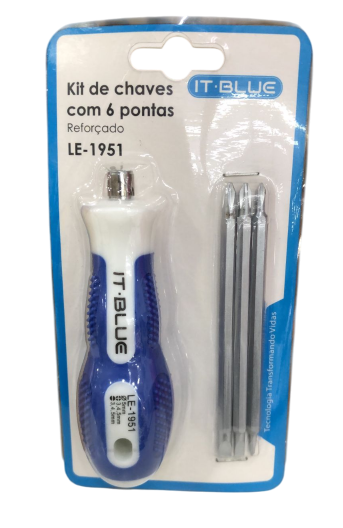 Kit de Chaves de Precisão para Celular com 6 Pontas Magnéticas It-Blue LE-1951