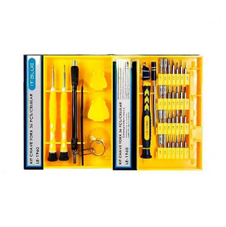 Kit de Chave Torx para Celular e Eletrônicos com 36 Peças IT-Blue LE-1960