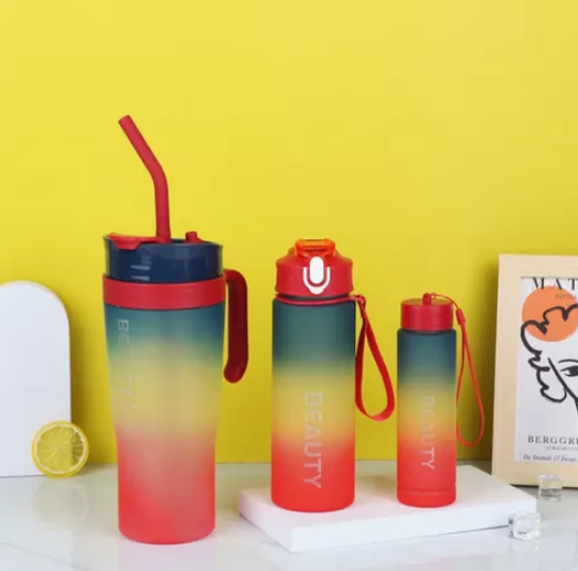Kit 3 Garrafas Squeeze Sport 1200ml 700ml 260ml YT-0125