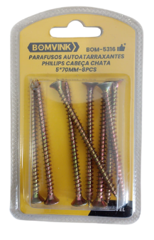 Kit de Parafusos Autoatarraxantes com 8 Peças Bomvink BOM-5316