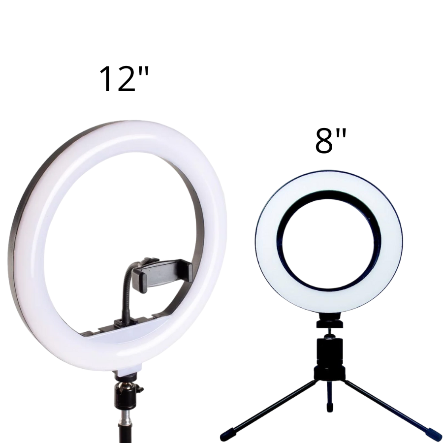 Kit com 2 Ring Lights 20W com 3 Modos de Iluminação para Selfies e Vídeos Oberon OR-PL812