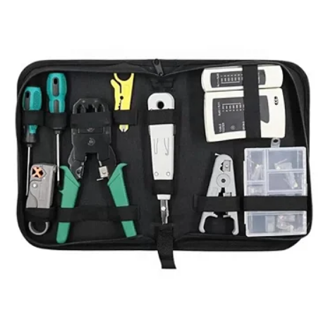 Kit Ferramentas para Cabo de Rede com 9 Peças com Crimper e Testador B-Tek BT-345