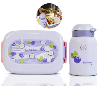 Kit Lancheira e Marmita Infantil com 4 Peças Livre de BPA Oasis OIH-2111