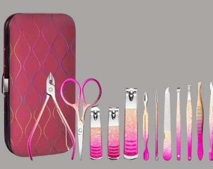 Kit de Manicure com 12 Peças Luatek LMF-1168