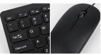 Kit Mini Teclado e Mouse Óptico com Fio USB 5V Plug & Play Knup KP-TE122