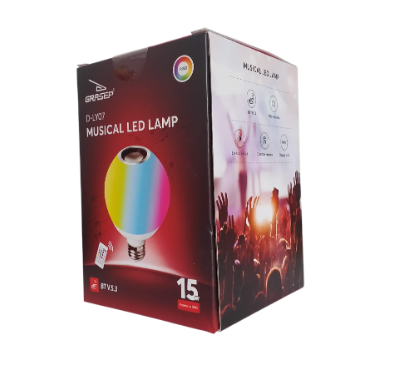 Lâmpada de LED Musical Bluetooth 5.3 15W E27 Grasep D-LY07