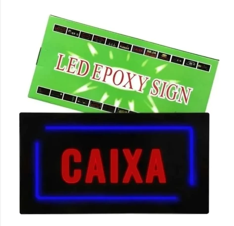 Letreiro Luminoso de LED Caixa com Efeito Neon Bivolt Lelong LE-4002