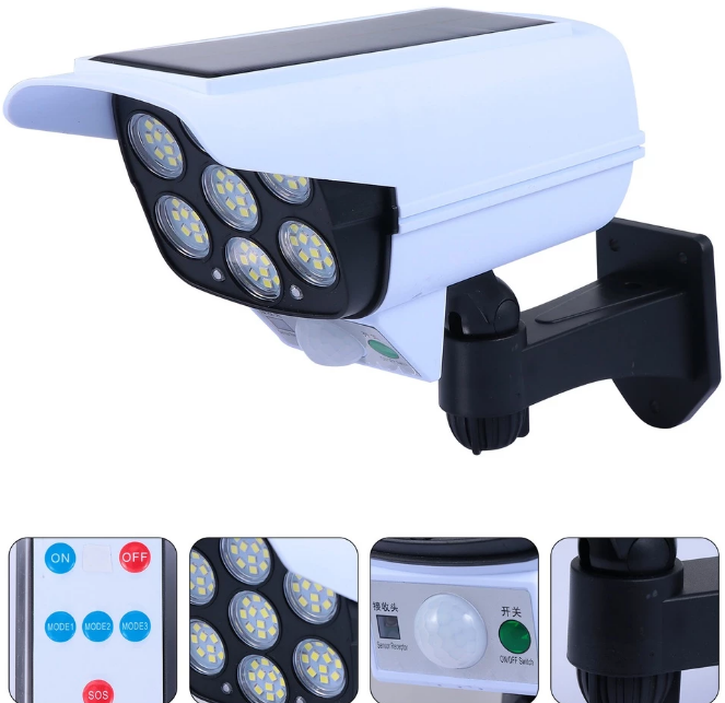 Luminária Solar com Sensor de Movimento e Controle Luatek LKY-0011A