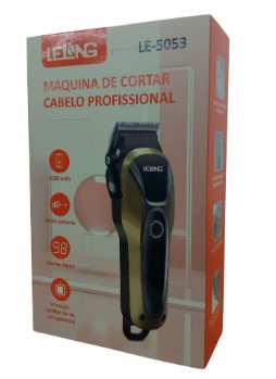 Máquina de Cortar Cabelo Profissional Recarregável com 4 Pentes Lelong LE-5053