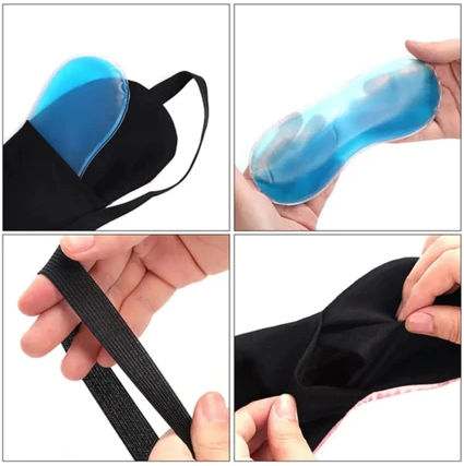 Máscara de Dormir Tapa Olhos com Gel Térmico Quente ou Frio Uniso TO-2122