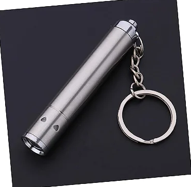 Mini Chaveiro Lanterna de Alumínio com Luz UV a Pilha LL LL82654