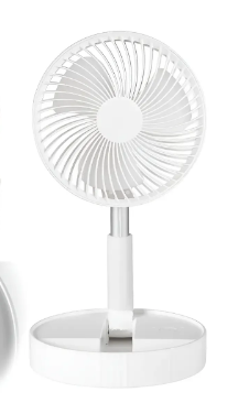 Mini Ventilador de Mesa Dobrável Recarregável USB com 3 Velocidades Oasis OIH-6006