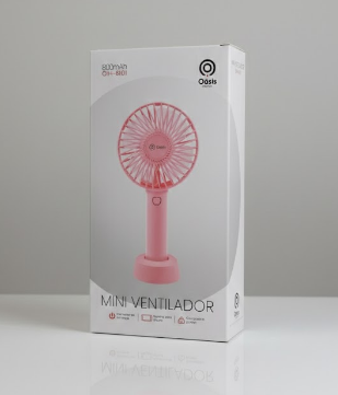 Mini Ventilador Portátil Recarregável com Suporte para Celular 5W Oasis OIH-6101