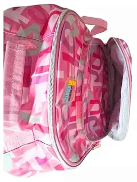Mochila Infantil Feminina de Costas com Chaveiro Just JT1542