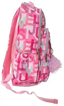 Mochila Infantil Feminina de Costas com Chaveiro Just JT1542