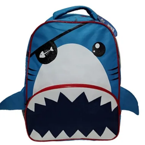 Mochila Infantil Tubarão Azul Denlex DL1355
