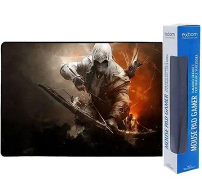 Mouse Pad Gamer Extra Grande 70x35cm com Base Emborrachada Exbom MP-7035C